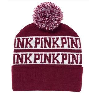 Victoria’s Secret PINK Beanie Hat PINK LOGO NEW